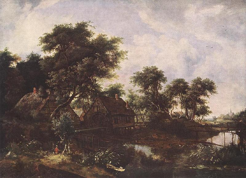 Meindert Hobbema The Watermill Oak oil painting image